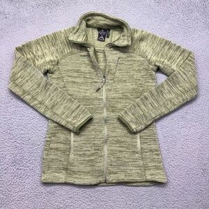 Avalanche Womens Small Full Zip Thermalation Mid-Layering Green Fleece Jacket